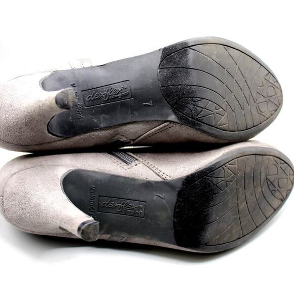 Dexflex Comfort Gray Heel Ankle Booties Size 7 - Picture 10 of 11